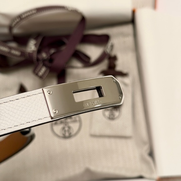Hermes White Kelly Belt New - Picture 6 of 13